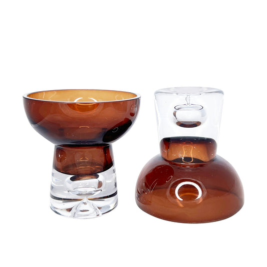 1970s Amber Candle Holders - Set of 2 - House.warmings