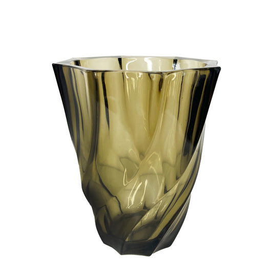 French Smoked Glass Vase - House.warmings