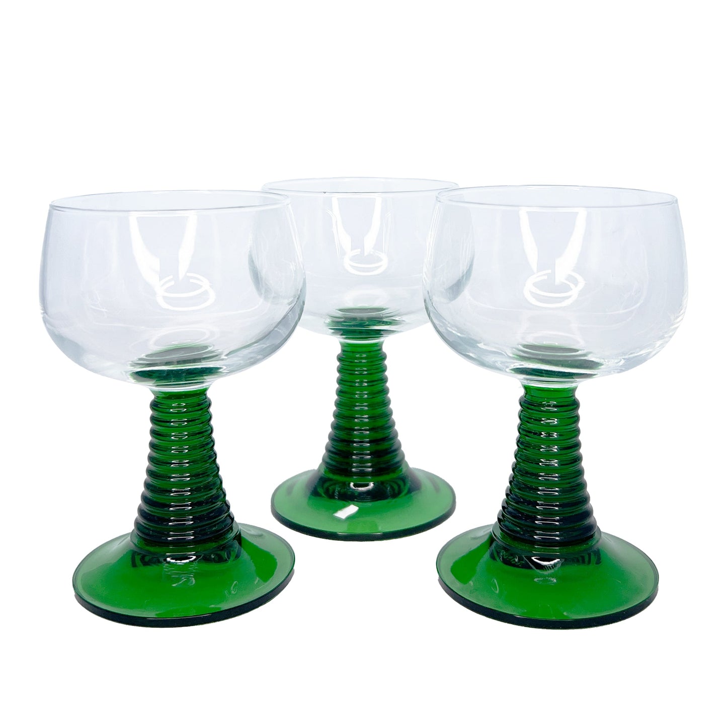 Green Stemmed Luminarc Glasses - Set of 6 - House.warmings